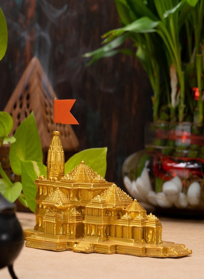 MOBDESK Golden Shree ram mandir ayodhya Model Shree ram janmabhoomi Temple Shree ram mandir ayodhya Model Big Size ayodhya ram mandir Temple for Home shri ram mandir ayodhya Temple Wooden Light - Image 4